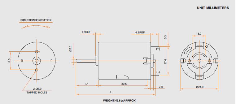 Carbon Brush Motor CYRS-280SA-16200