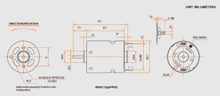 Carbon Brush Motor CYRS-360SM-2885-R2