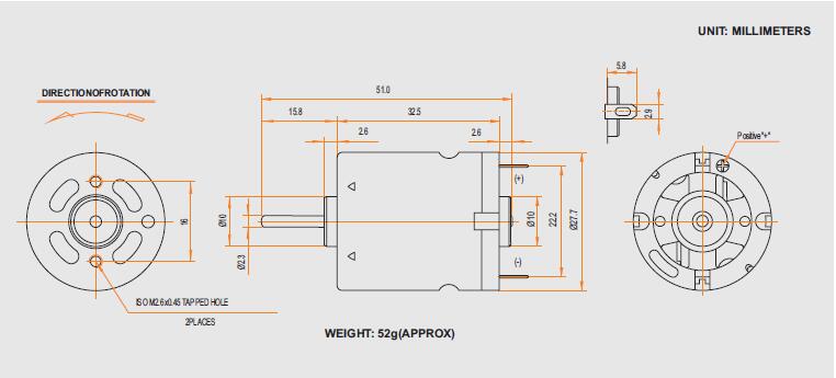 Carbon Brush Motor CYRS-365SA-2170-R2