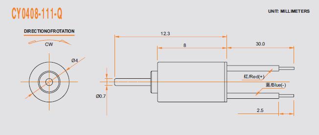 DC Coreless Motor CY0408-111-Q-R2